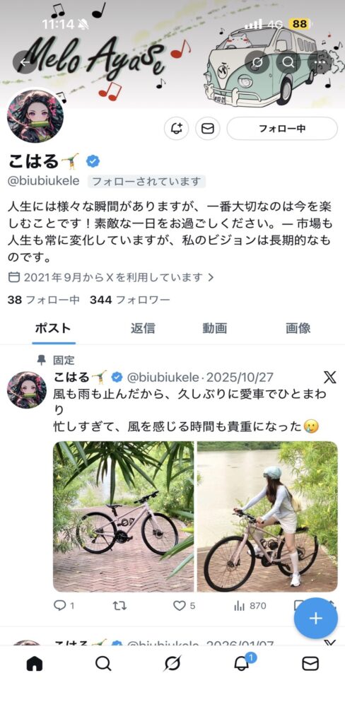Pionexの勧誘では、X（旧Twitter）の青いチェックマーク（認証バッジ）が
ついたアカウントからの接触も確認されています。 
しかし青いチェックマークは
正式な本人確認がなくても有料プランへの加入で取得できるものです。
チェックマークがついているからといって信頼できる人物とは限りません。
見知らぬアカウントからの投資の誘いには絶対に応じないでください。