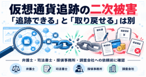 仮想通貨詐欺の被害金回収｜弁護士・探偵・調査会社へ依頼する前に確認したいこと